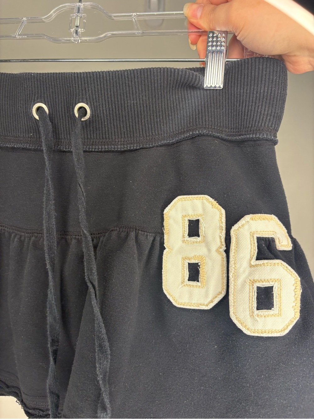 PINK Victoria's Secret Y2K Vintage Black 86 University Micro Mini Skirt Small - Picture 3 of 6
